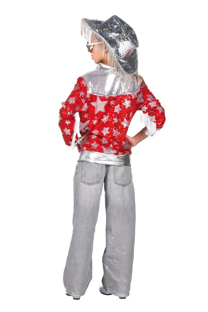 Glamorous pailletten jasje sterren - Partywinkel - 8720059068265