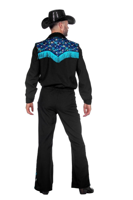 Glamorous western outfit zwart - Partywinkel - 8720059068708