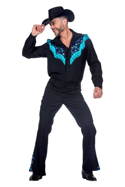 Glamorous western outfit zwart - Partywinkel - 8720059068708