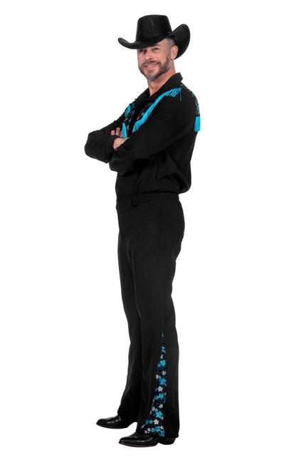 Glamorous western outfit zwart - Partywinkel - 8720059068708