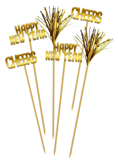 Glasmarkers Happy New Year 12 delig van Folat koop je bij Partywinkel