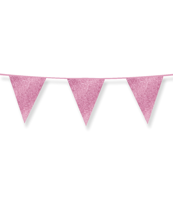 Guirlande rose pailletée 6m