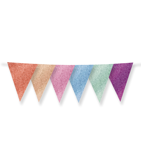 Guirlande colorée pailletée 6m