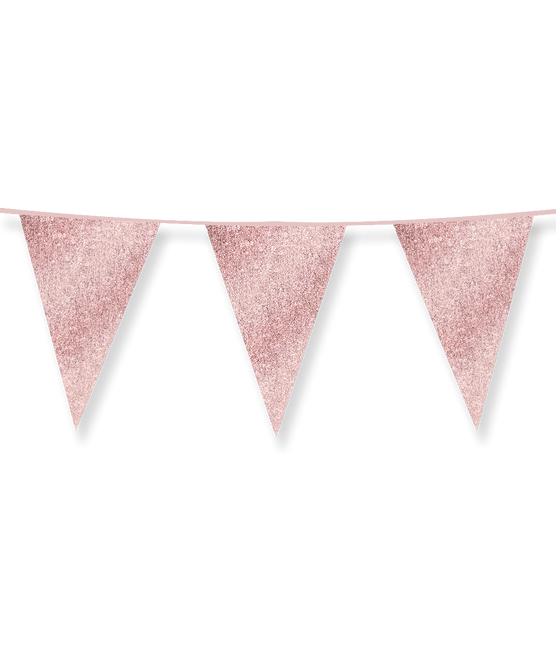 Drapeaux pailletés 20 x 30cm - Or rose