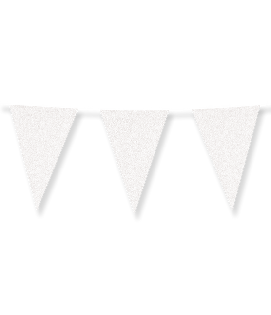Drapeaux pailletés 20 x 30cm - Blanc