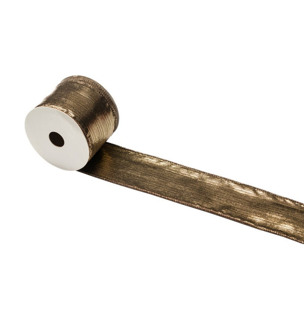 RUBAN DE MÉTIER NOIR/DORÉ BRILLANT 6,3 CM X 3 M