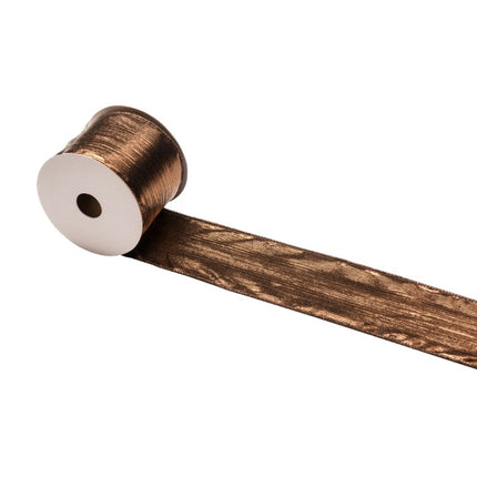 RUBAN DE MÉTIER EN CHOCOLAT BRILLANT 6,3 CM X 3 M