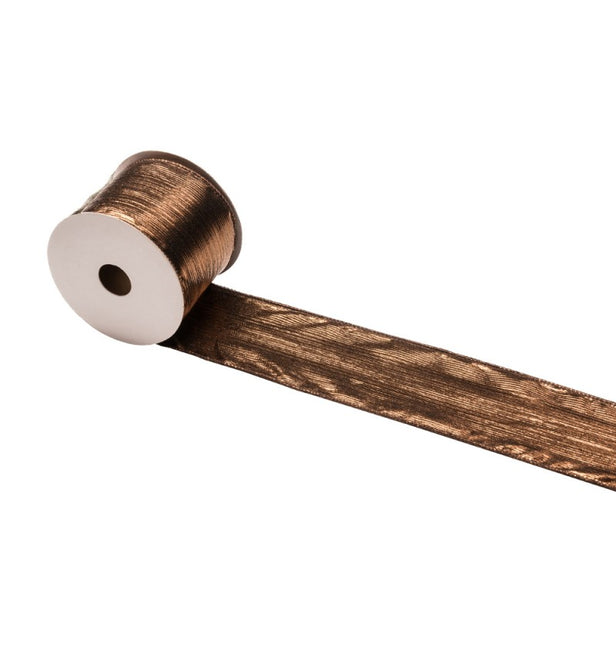 RUBAN DE MÉTIER EN CHOCOLAT BRILLANT 6,3 CM X 3 M