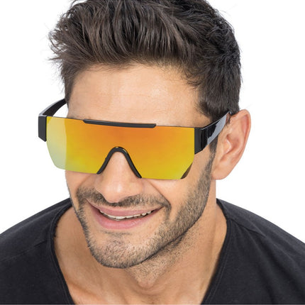 Lunettes dorées à effet miroir - 15 cm x 15 cm x 5,2 cm