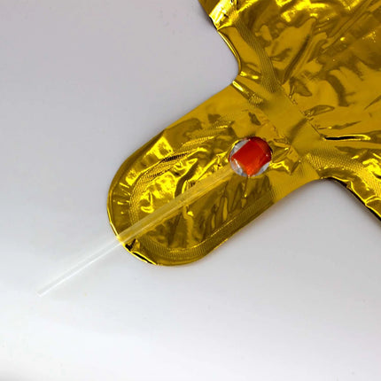 Ballon « 0 ans » doré, vierge, 85 cm