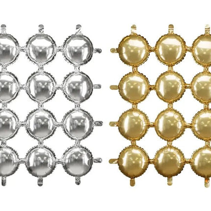 Goud Zilveren Backdrop Folie 1,7m van Partydeco koop je bij Partywinkel