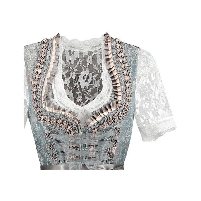 Goud Zilveren Dirndl Jurk Oktoberfest Dames 2 Delig van Haus Huberts koop je bij Partywinkel