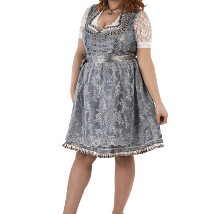 Goud Zilveren Dirndl Jurk Oktoberfest Dames 2 Delig van Haus Huberts koop je bij Partywinkel