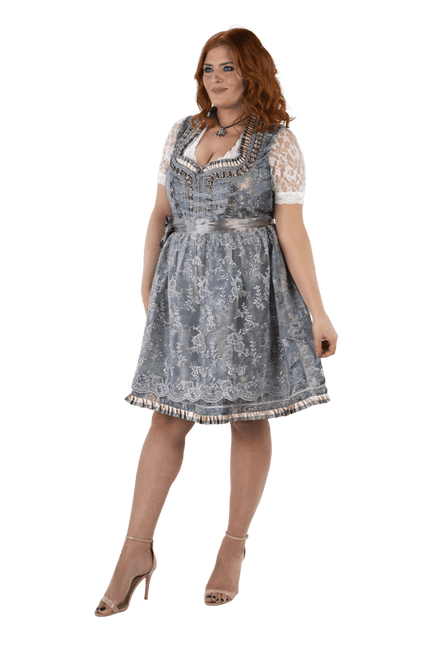 Goud Zilveren Dirndl Jurk Oktoberfest Dames 2 Delig van Haus Huberts koop je bij Partywinkel