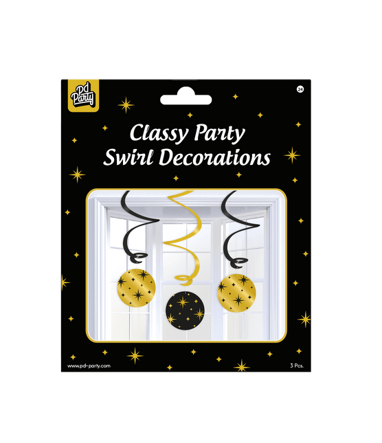 Goud Zwarte Hangdecoratie Sterren 17cm van Paper Dreams koop je bij Partywinkel