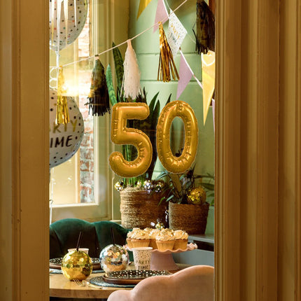 Gouden 2 Jaar Stickers Folieballon 20cm van Boland koop je bij Partywinkel