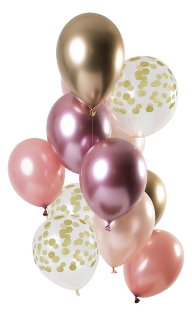 Gouden Ballonnen Set 30cm 12st van Folat koop je bij Partywinkel