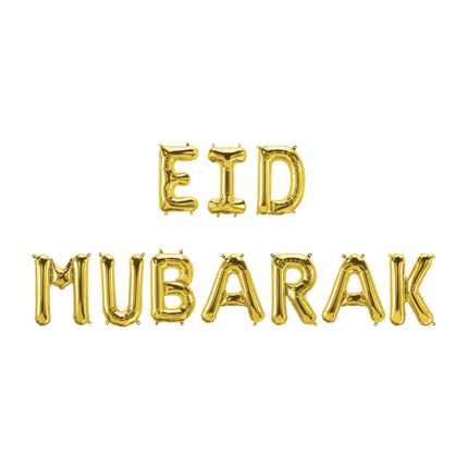 Gouden Ballonnen Set Eid Mubarak 1,9m van Paper Dreams koop je bij Partywinkel