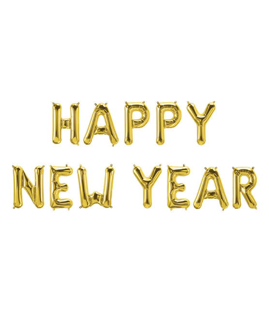 Gouden Ballonnen Set Happy New Year 1,9m van Paper Dreams koop je bij Partywinkel