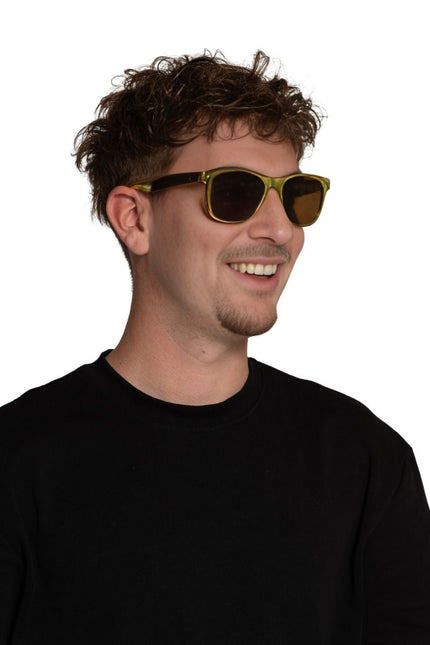 Gouden Bril Metalic van Partychimp koop je bij Partywinkel