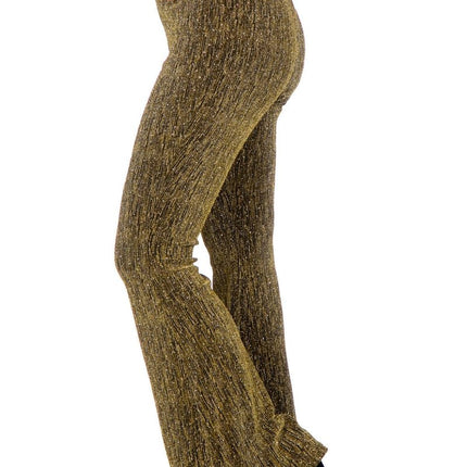 Gouden Broek Dames Flared Glitter van Wilbers & Wilbers koop je bij Partywinkel