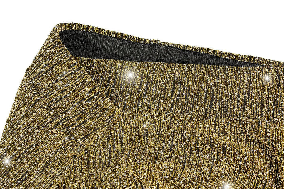 Gouden Broek Dames Flared Glitter van Wilbers & Wilbers koop je bij Partywinkel