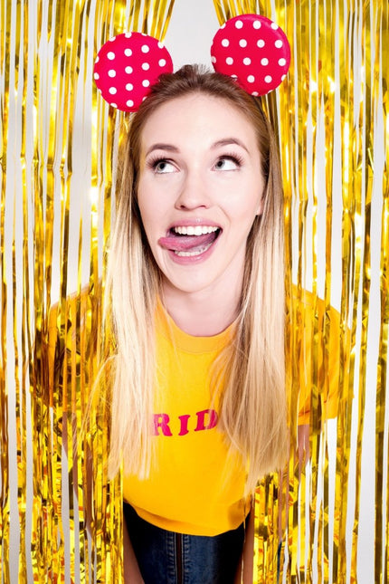 Gouden Deurgordijn Metallic 2,5m van Partydeco koop je bij Partywinkel