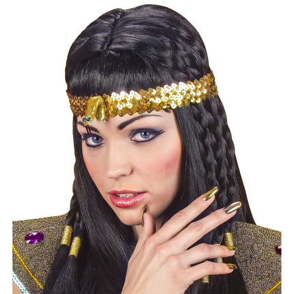 Gouden Hoofdband Pailletten van Widmann koop je bij Partywinkel