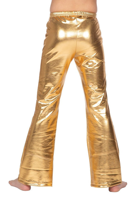 Gouden Legging Kind Flared Metallic van Wilbers & Wilbers koop je bij Partywinkel