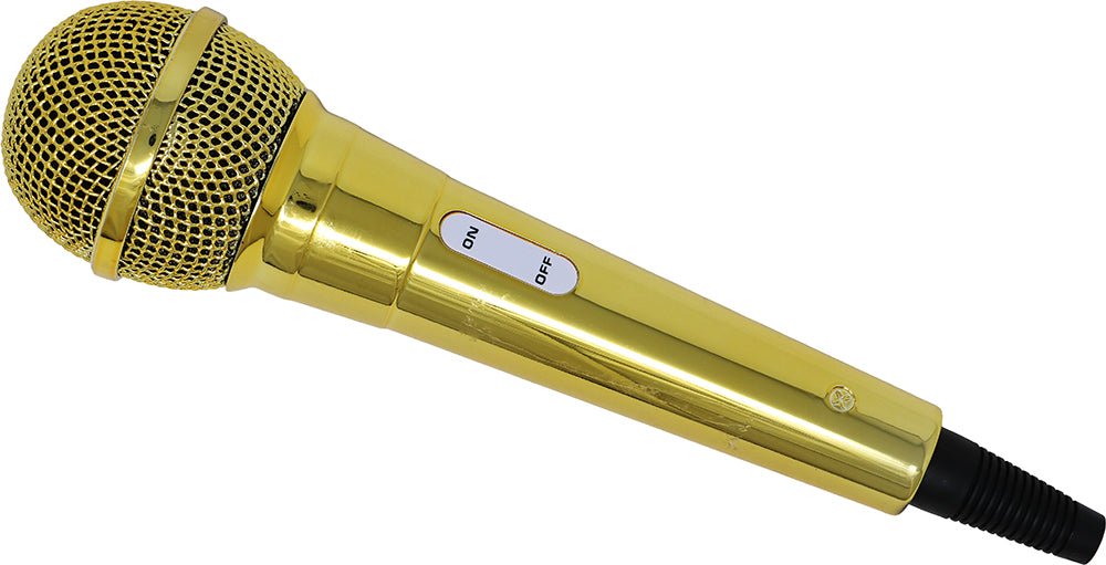Gouden Microfoon 20 cm van Fiestas Guirca koop je bij Partywinkel