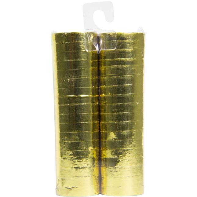 Gouden Serpentines Metallic 4m 18 ringen 2st van Folat koop je bij Partywinkel