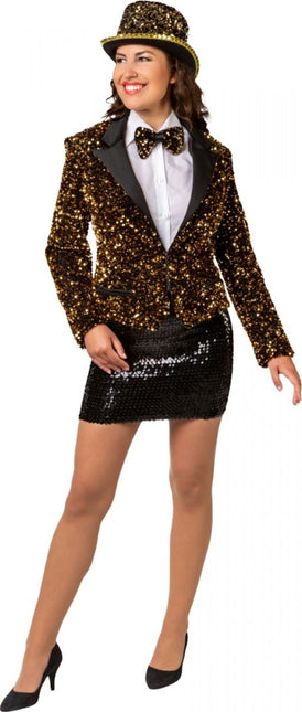 Gouden Strik met Pailletten van Orlob koop je bij Partywinkel