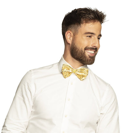 Gouden Strik Pailletten van Boland koop je bij Partywinkel