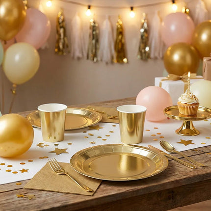 Gouden Tafelset 3 delig van Boland koop je bij Partywinkel