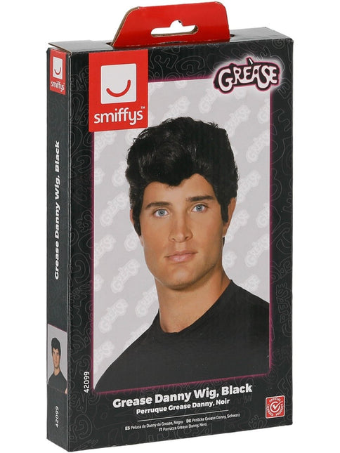 Grease Pruik Zwart Danny van Smiffys koop je bij Partywinkel