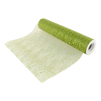 Chemin de table vert pailleté 5m