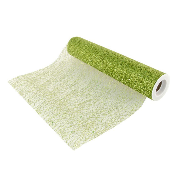 Chemin de table vert pailleté 5m