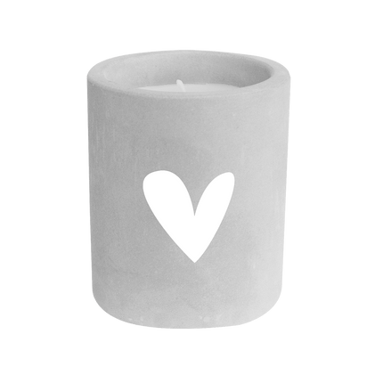 Grijze Cement Kaars Hartje 8cm van Paper Dreams koop je bij Partywinkel