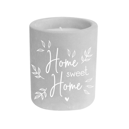 Grijze Cement Kaars Home Sweet Home 8cm van Paper Dreams koop je bij Partywinkel