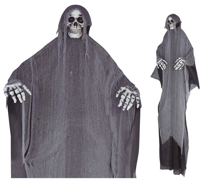 Grijze Halloween Hangdecoratie Skelet 3,2m van Fiestas Guirca koop je bij Partywinkel