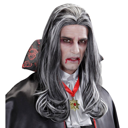 Grijze Pruik Victoriaanse Vampier van Widmann koop je bij Partywinkel