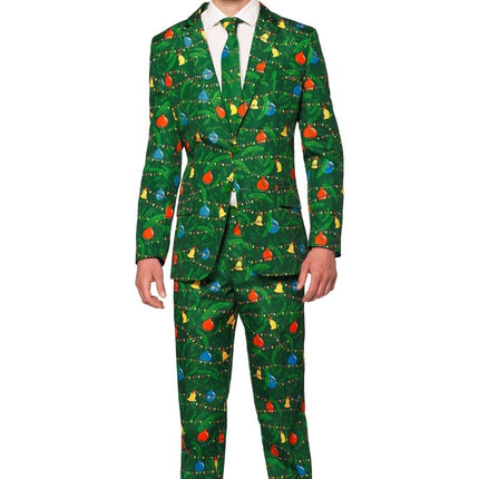 Groen Pak Kerstmis Met Licht van Suitmeister koop je bij Partywinkel