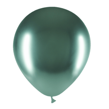 Groene Ballonnen Chroom 30cm 10st van Balloonia koop je bij Partywinkel