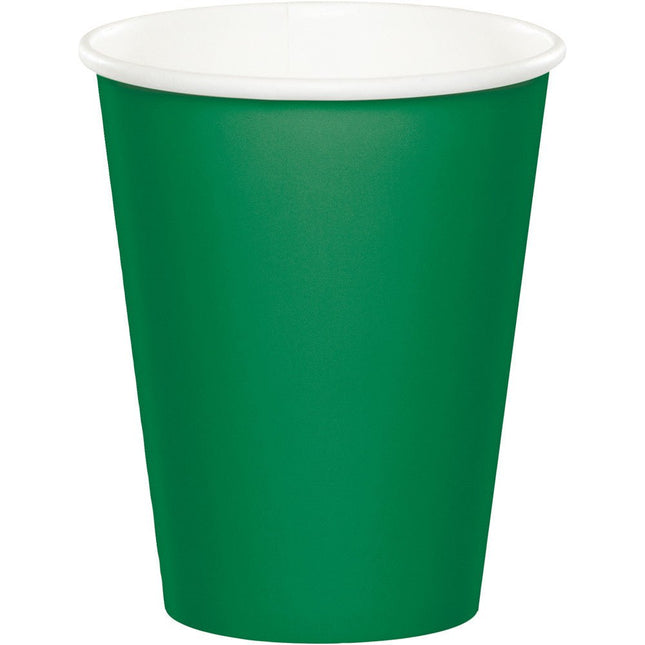 Groene Bekers 256ml 8st van Creative Converting koop je bij Partywinkel