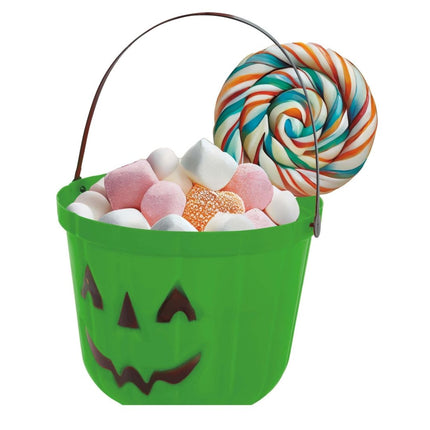 Groene Halloween Snoep Emmer Pompoen 20cm van Fiestas Guirca koop je bij Partywinkel