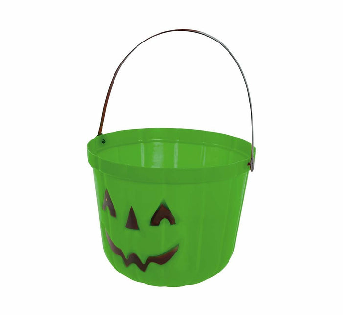 Groene Halloween Snoep Emmer Pompoen 20cm van Fiestas Guirca koop je bij Partywinkel