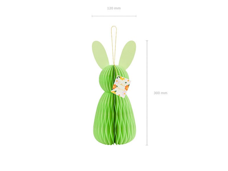 Groene Honeycomb Konijn 30cm van Partydeco koop je bij Partywinkel