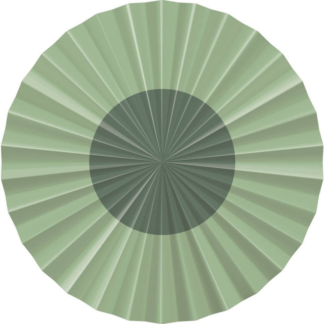 Groene Papieren Waaiers 35cm 3st - Partywinkel - 8714572243445