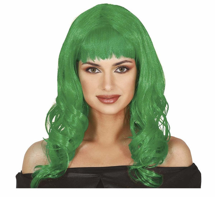 Groene Pruik Lang Haar van Fiestas Guirca koop je bij Partywinkel