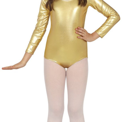 Gympakje Goud Meisje Metallic van Fiestas Guirca koop je bij Partywinkel